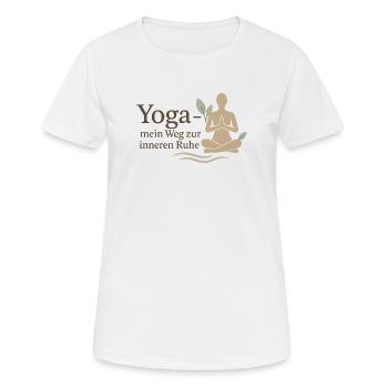 Yoga Weg Zur Inneren Ruhe - Frauen T-Shirt atmungsaktiv - Weiß - Vorne - AI Model Female 172 dark (172cm)