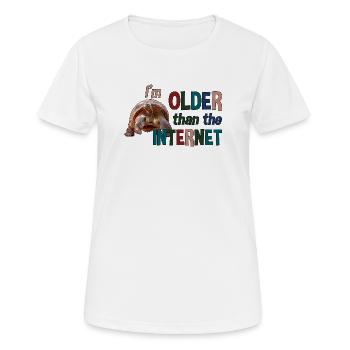 Je suis plus âgé qu’Internet - Tortue - T-shirt respirant Femme - blanc - Devant - AI Model Female 172 dark (172cm)