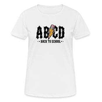 Graffiti ABCD de la rentrée scolaire - T-shirt respirant Femme - blanc - Devant - AI Model Female 172 dark (172cm)