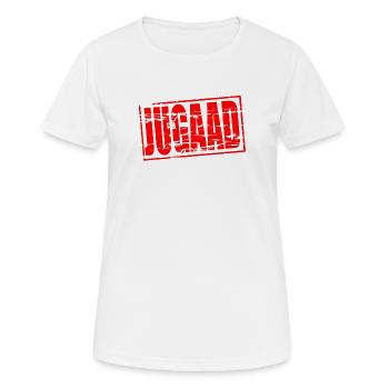 Jugaad. जुगाड़  - Women's Breathable T-Shirt - white - Front - AI Model Female 172 dark (172cm)