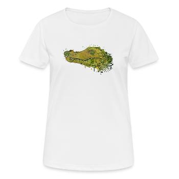 un graffiti de crocodile - T-shirt respirant Femme - blanc - Devant - AI Model Female 172 dark (172cm)