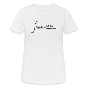 I am integrated - Women's Breathable T-Shirt - white - Front - AI Model Female 172 dark (172cm)