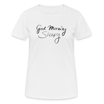 Good Morning Sleepy - Women's Breathable T-Shirt - white - Front - AI Model Female 172 dark (172cm)