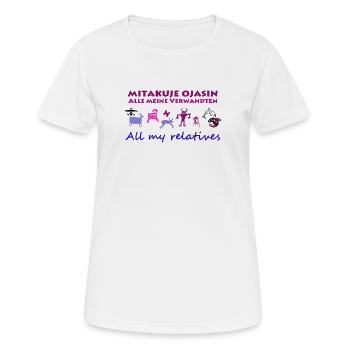 alle meine verwandten tiere indianer - Frauen T-Shirt atmungsaktiv - Weiß - Vorne - AI Model Female 172 dark (172cm)