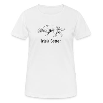 Irish Setter vorstehend - Frauen T-Shirt atmungsaktiv - Weiß - Vorne - AI Model Female 172 dark (172cm)