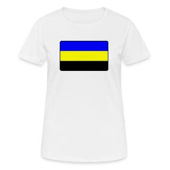Drapeau de la province Geldersevlag Gelderland - T-shirt respirant Femme - blanc - Devant - AI Model Female 172 dark (172cm)