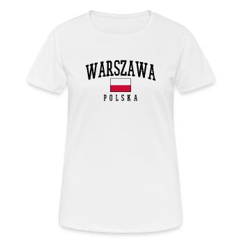 Varsovie - Warszawa - T-shirt respirant Femme - blanc - Devant - AI Model Female 172 dark (172cm)