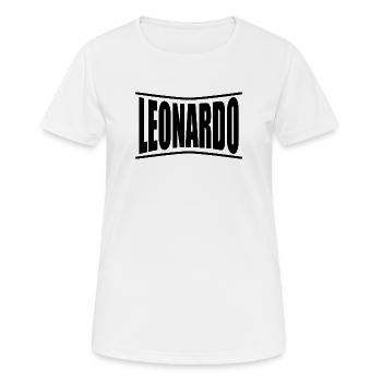 t-shirt nom Leonardo t-shirt idée cadeau - T-shirt respirant Femme - blanc - Devant - AI Model Female 172 dark (172cm)