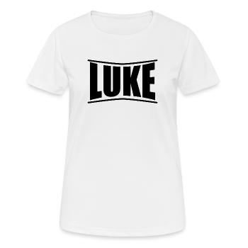 T-Shirt Luke T-Shirt Geschenkidee - Frauen T-Shirt atmungsaktiv - Weiß - Vorne - AI Model Female 172 dark (172cm)