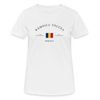 Râmnicu Vâlcea Roumanie – Cadeau souvenir des Fêtes - T-shirt respirant Femme - blanc - Devant - AI Model Female 172 dark (172cm)