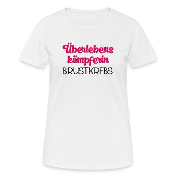 SURVIVAL FIGHTER BREAST CANCER - Women's Breathable T-Shirt - white - Front - AI Model Female 172 dark (172cm)