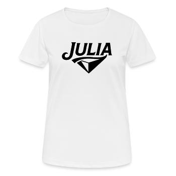Julia - Name Design - Women's Breathable T-Shirt - white - Front - AI Model Female 172 dark (172cm)