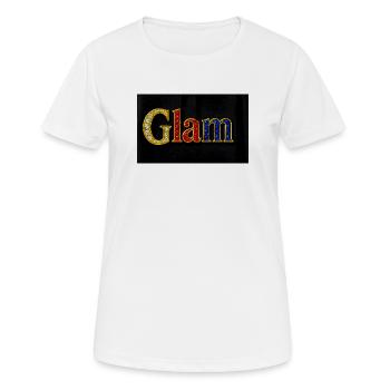 Texte de bijoux glamour - T-shirt respirant Femme - blanc - Devant - AI Model Female 172 dark (172cm)