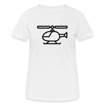 Hubschrauber - Frauen T-Shirt atmungsaktiv - Weiß - Vorne - AI Model Female 172 dark (172cm)