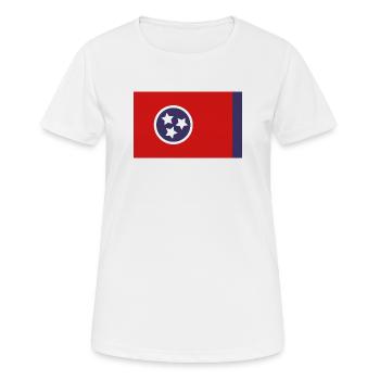 Drapeau du Tennessee - T-shirt respirant Femme - blanc - Devant - AI Model Female 172 dark (172cm)