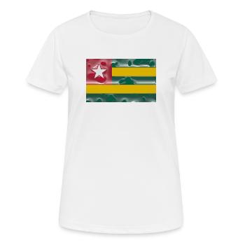 Togo en tant que Togo - T-shirt respirant Femme - blanc - Devant - AI Model Female 172 dark (172cm)