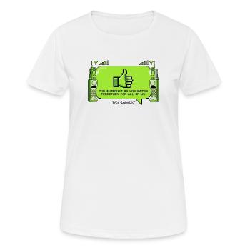 Das Internet Ist Neuland - Frauen T-Shirt atmungsaktiv - Weiß - Vorne - AI Model Female 172 dark (172cm)