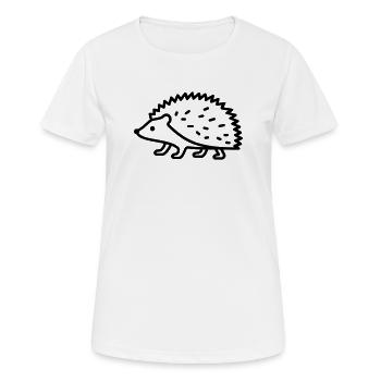 hedgehog - Women's Breathable T-Shirt - white - Front - AI Model Female 172 dark (172cm)