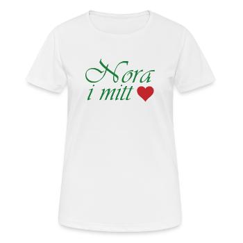Nora in meinem Herzen - Frauen T-Shirt atmungsaktiv - Weiß - Vorne - AI Model Female 172 dark (172cm)