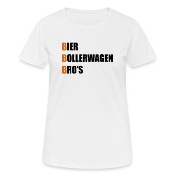 Männertag Bier Bollerwagen - Frauen T-Shirt atmungsaktiv - Weiß - Vorne - AI Model Female 172 dark (172cm)