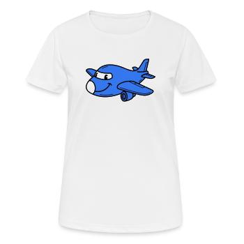 Airplane Kids - Women's Breathable T-Shirt - white - Front - AI Model Female 172 dark (172cm)
