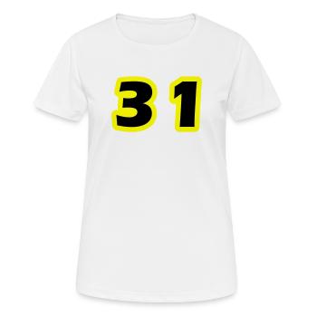 Symbole du chiffre 31 - T-shirt respirant Femme - blanc - Devant - AI Model Female 172 dark (172cm)