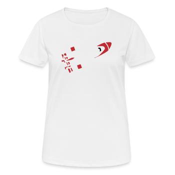 Abstract Rocket Silhouette - Women's Breathable T-Shirt - white - Front - AI Model Female 172 dark (172cm)