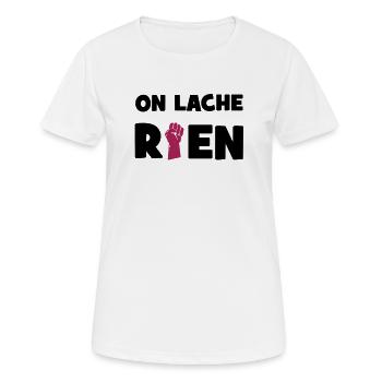 Wir verlieren nichts! - Frauen T-Shirt atmungsaktiv - Weiß - Vorne - AI Model Female 172 dark (172cm)