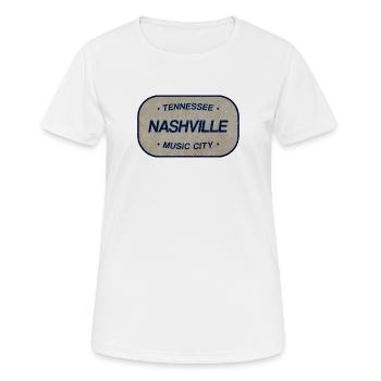 Tennessee Nashville Music City Sign - Women's Breathable T-Shirt - white - Front - AI Model Female 172 dark (172cm)