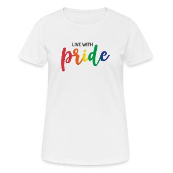 Live With Pride - Women's Breathable T-Shirt - white - Front - AI Model Female 172 dark (172cm)