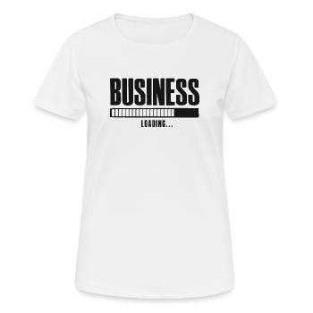 Business Loading Entreprise en ligne Affilié - T-shirt respirant Femme - blanc - Devant - AI Model Female 172 dark (172cm)