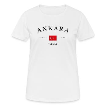 Ankara Türkei – Urlaub Souvenir & Geschenk - Frauen T-Shirt atmungsaktiv - Weiß - Vorne - AI Model Female 172 dark (172cm)