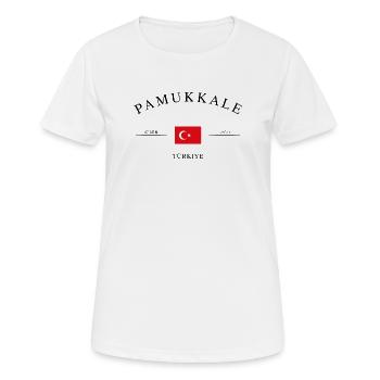 Pamukkale Turquie – Souvenir et cadeau des Fêtes - T-shirt respirant Femme - blanc - Devant - AI Model Female 172 dark (172cm)