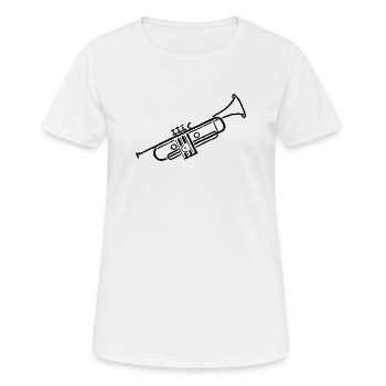 Trompete Skizze Geschenk für Trompeter - Frauen T-Shirt atmungsaktiv - Weiß - Vorne - AI Model Female 172 dark (172cm)
