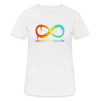 Neurodiversity Autism Brain ADHD Asperger - Women's Breathable T-Shirt - white - Front - AI Model Female 172 dark (172cm)