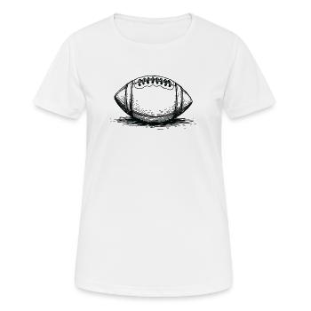 Vintage American Football Ball Sportsman - Women's Breathable T-Shirt - white - Front - AI Model Female 172 dark (172cm)