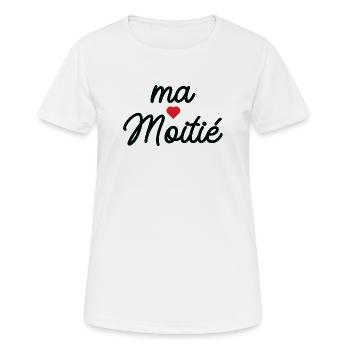 Mein Herz - Frauen T-Shirt atmungsaktiv - Weiß - Vorne - AI Model Female 172 dark (172cm)