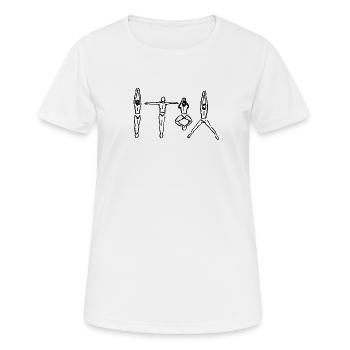 Swim Sportposen - Frauen T-Shirt atmungsaktiv - Weiß - Vorne - AI Model Female 172 dark (172cm)