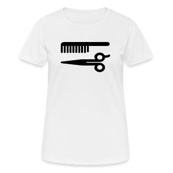 Friseur - Frauen T-Shirt atmungsaktiv - Weiß - Vorne - AI Model Female 172 dark (172cm)
