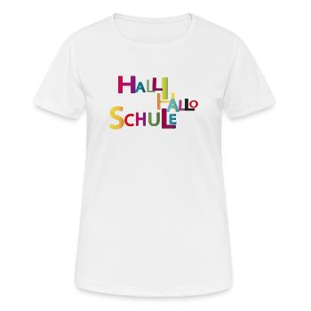 Bonjour Bonjour École - T-shirt respirant Femme - blanc - Devant - AI Model Female 172 dark (172cm)