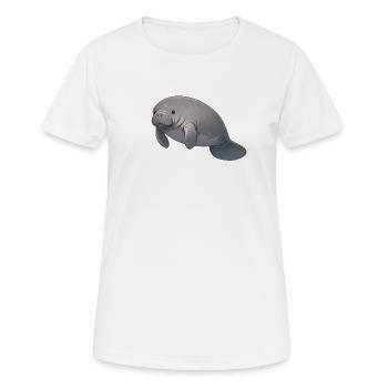 Lamantin - T-shirt respirant Femme - blanc - Devant - AI Model Female 172 dark (172cm)