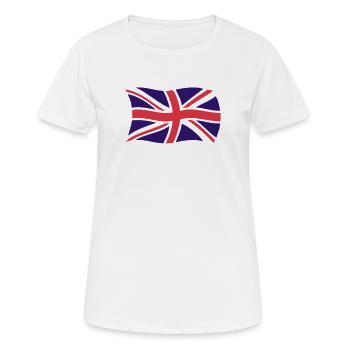 British Fahne | England | Fahne | Flag | UK | - T-shirt respirant Femme - blanc - Devant - AI Model Female 172 dark (172cm)