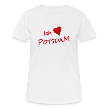J’adore Potsdam - T-shirt respirant Femme - blanc - Devant - AI Model Female 172 dark (172cm)