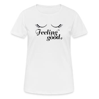 Silhouette de cils rêveuse - T-shirt respirant Femme - blanc - Devant - AI Model Female 172 dark (172cm)