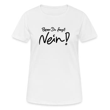 Bevor Du fragst: NEIN! (Das Original) - Frauen T-Shirt atmungsaktiv - Weiß - Vorne - AI Model Female 172 dark (172cm)