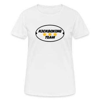 Kickboxing / Kick-Boxeur / Kick Boxing / - T-shirt respirant Femme - blanc - Devant - AI Model Female 172 dark (172cm)