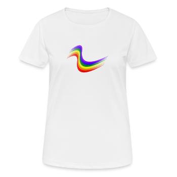 Rainbow wave - Women's Breathable T-Shirt - white - Front - AI Model Female 172 dark (172cm)