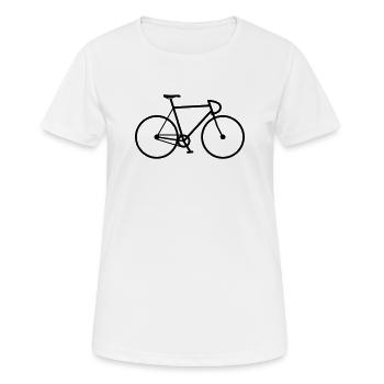 Rennrad Symbol Fahrrad Fixie Single Speed Fahrrad - Frauen T-Shirt atmungsaktiv - Weiß - Vorne - AI Model Female 172 dark (172cm)