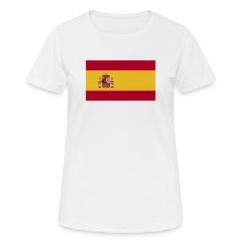 Drapeau national de l’Espagne - T-shirt respirant Femme - blanc - Devant - AI Model Female 172 dark (172cm)