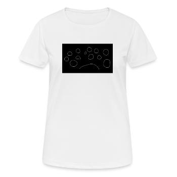 Minimaler Pfotenabdruck Schwarz - Frauen T-Shirt atmungsaktiv - Weiß - Vorne - AI Model Female 172 dark (172cm)